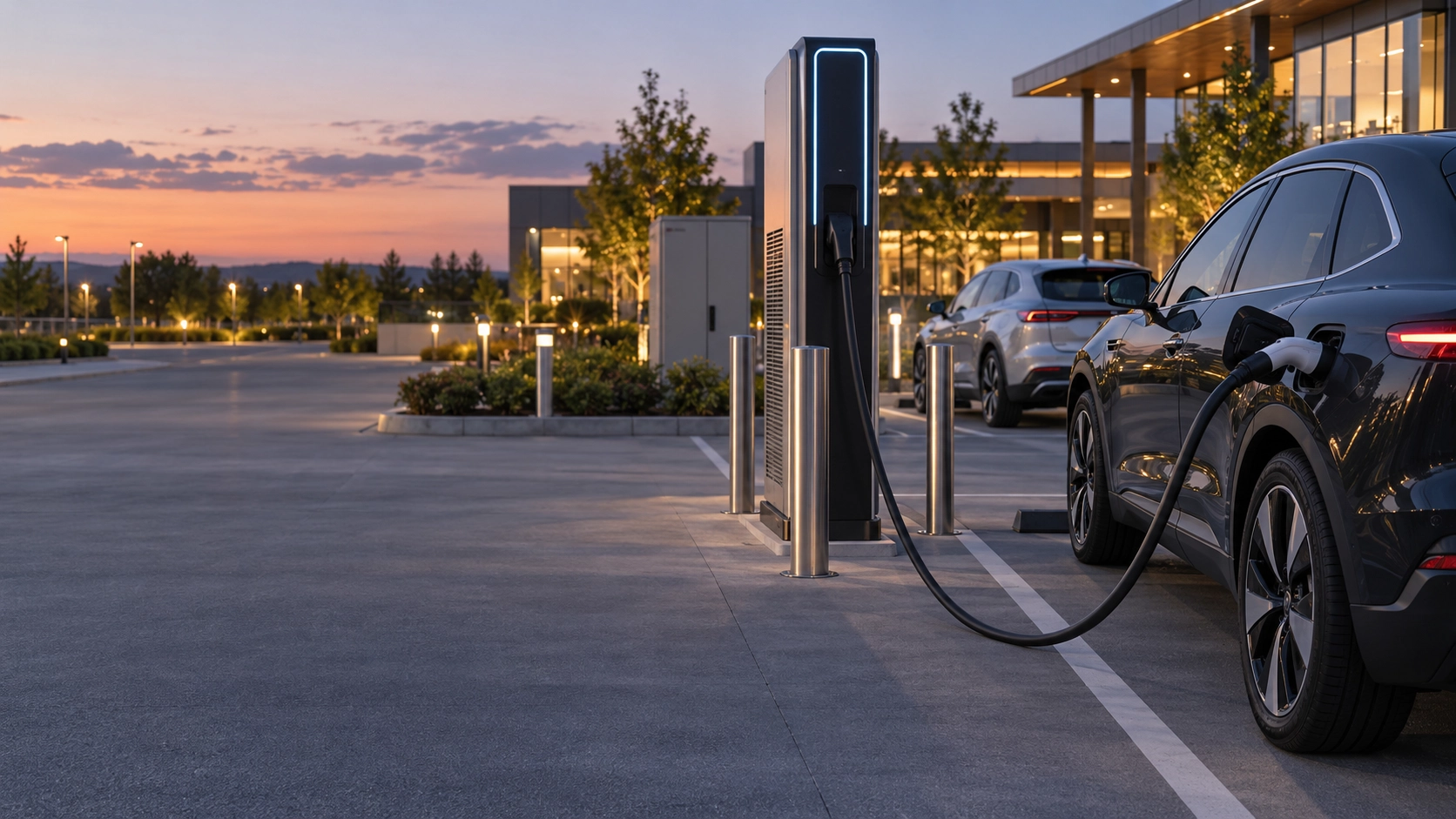 Fabrika ve lojistik tesisi için DC hızlı elektrikli araç şarj istasyonu